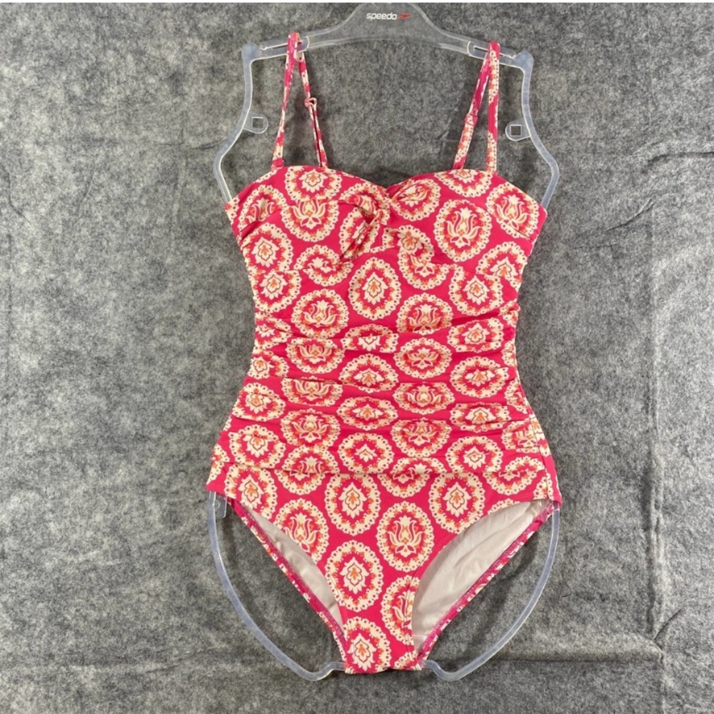 Boden One Piece Swimsuit Pink Sorrento size 2